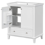 Bathroom Cabinet with Doors and Drawer