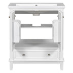 Bathroom Cabinet with Doors and Drawer