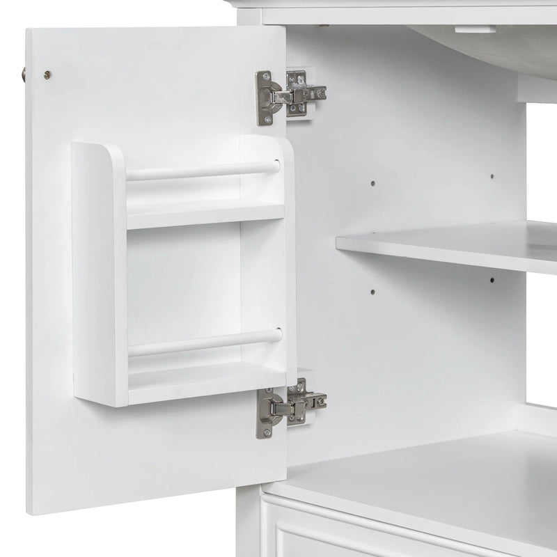 Bathroom Cabinet with Doors and Drawer