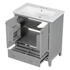 Bathroom Cabinet with Doors and Drawer