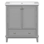 Bathroom Cabinet with Doors and Drawer