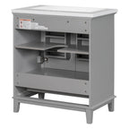 Bathroom Cabinet with Doors and Drawer