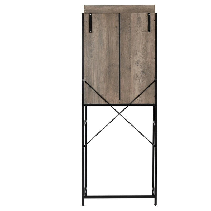 Three-Layer Retro Style MDF Bathroom Cabinet