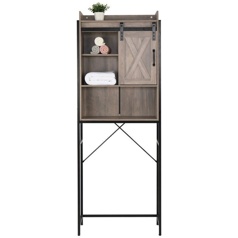 Three-Layer Retro Style MDF Bathroom Cabinet
