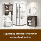 Three-Layer Retro Style MDF Bathroom Cabinet