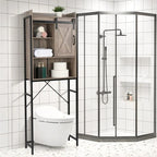 Three-Layer Retro Style MDF Bathroom Cabinet