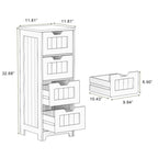 Bathroom Floor Cabinet - 11.81D x 11.81W x 32.68H