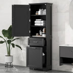 68 in. Tall Freestanding Bathroom Storage Cabinet with 2 Drawers and Adjustable Shelf