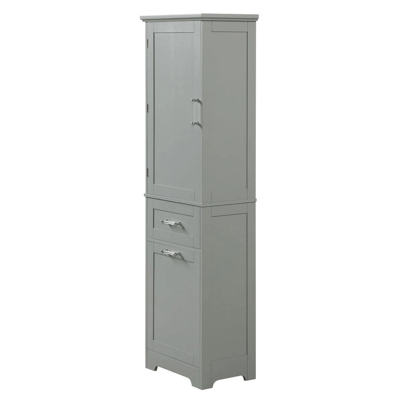 68 in. Tall Freestanding Bathroom Storage Cabinet with 2 Drawers and Adjustable Shelf