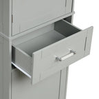 68 in. Tall Freestanding Bathroom Storage Cabinet with 2 Drawers and Adjustable Shelf