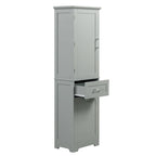 68 in. Tall Freestanding Bathroom Storage Cabinet with 2 Drawers and Adjustable Shelf