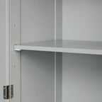68 in. Tall Freestanding Bathroom Storage Cabinet with 2 Drawers and Adjustable Shelf