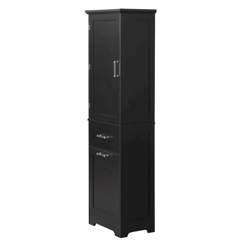 68 in. Tall Freestanding Bathroom Storage Cabinet with 2 Drawers and Adjustable Shelf