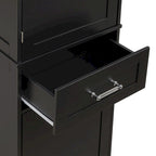 68 in. Tall Freestanding Bathroom Storage Cabinet with 2 Drawers and Adjustable Shelf