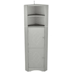 61 H Bathroom Cabinet,Narrow Toilet Organizer Side Corner Storage Tall Corner Cabinet