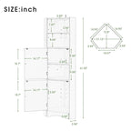 61 H Bathroom Cabinet,Narrow Toilet Organizer Side Corner Storage Tall Corner Cabinet