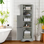 61 H Bathroom Cabinet,Narrow Toilet Organizer Side Corner Storage Tall Corner Cabinet