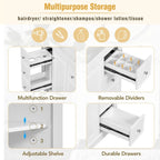 36 Inch Bathroom Vanity Cabinet with Resin Sink and Adjustable Shelves