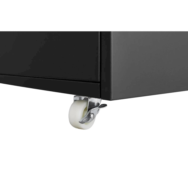 Office furniture Copier Cabinet BLACK 2 door steel copier stand mobile pedestal file Printer Stand
