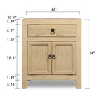 Nightstand with one drawer 22x20x26H