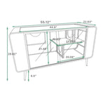 55.12 Spacious Cat House with Tempered Glass for Living Room